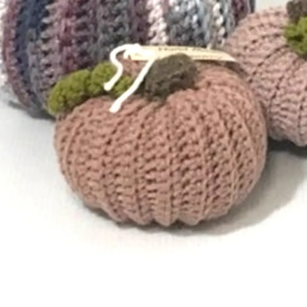 NWT Multicolor Handmade Crocheted Pumpkin Set of 3 by Dawny